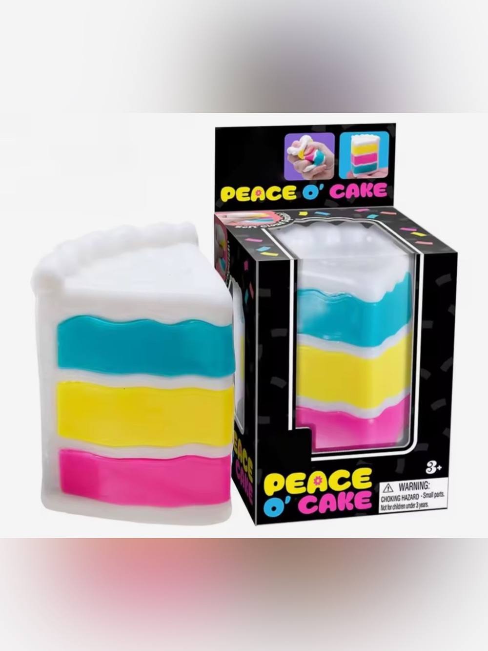 Rainbow Layer Cake Squishy - White, Blue, Yellow, Pink